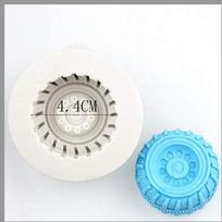3D Tire Fondant Mold Round Car Truck Wheel Silicone Mould For Cake Decoration Birthday Party Chocolate Candy Wax Melt Soap Tool white