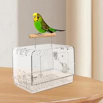 Acrylic Villa Bird Cage Clear and Handle Breathable Lightweight Bird Carrier for Parakeets Small Birds Parrotlets Parrots Parrot