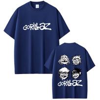 Rock Band Gorillaz TShirt Unisex Unisex Clothing Hip Hop Fashion Streetwear Unisex Vintage Casual Soft Cotton T Shirts Streetwear S