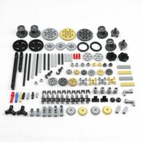 119PCS Bulk MOC Technical Parts Wheels Gear Cross Axle Pin Beams Connectors Brick Trucks Replacement in Technicals DIY Blocks