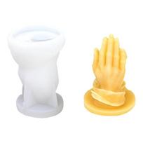 3D Hands Folded Silicone Moulds for Praying Buddhas Beads Hand Candle Molds 1