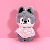 Kpop Stray Kids SKZOO Magic Academy Plush Keychain, Cute Animal Plushie Doll with Pink Bib Pendant, Cartoon Bag Charm Keyring Gift for Stay 1
