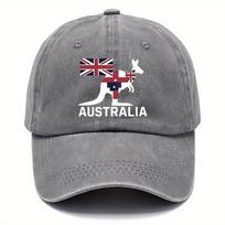 PC Australijos kengūra skalbtos kepurės beatos kepurės kepurės su keliomis spalvų parinktimis reguliuojamo stiliaus DAD kepurės tinkamos į lauką 1pc gray