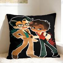 R-Radiostatic Vox Alastor Pillow Cover  Square Cushion Cover Retro Trendy Pillow Case For Sofa Bedroom Home Decor 40x40cm