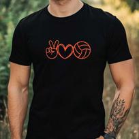 T-Shirt Herren Volleyball Motiv Baumwolle Größe XS bis 5XL M
