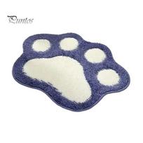 Unique Shaped Bath Mat Cat Paw Mat, Non-Slip Soft Fluffy Rug, Absorbent Cozy Bedroom Area Rug Washable Cute for Entrance Bathroom Anti-slip Shower violetinė
