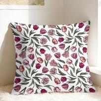 Tulip Spring Pillow Cover  Square Cushion Cover Cute Funny Pillow Case For Couch Sofa Bedroom 40x40cm