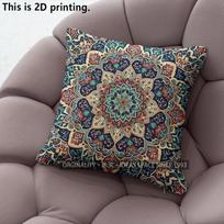 Bohemian Mandala Digital Print Throw Pillow Covers Pattern Cushion Cover Suitable For Sofa Bedroom Car Pillow Cover 40x40cm