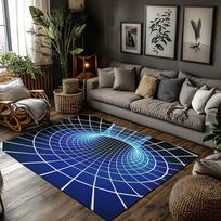 Tuniu 3D kosminio iškraipymo skylės grindų kilimėlis neslystantis kambario svetainės kilimėlio padėklas 50cm x 80cm