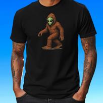 T-Shirt Herren Alien im Bigfoot Kostüm Motiv Baumwolle Größe S bis 5XL XXXXL