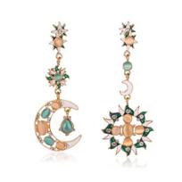 Sun Moon Drop Earrings Long Dangle Earrings Alloy Material Party Jewelry Gift 1