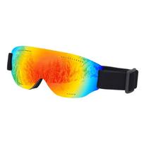 Single-Layer Ski Goggles Adults Snowboarding Cycling Protective Eyewear Windproof Anti-Dust Clear Vision Red Mirror