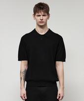 Essential Collared Short Sleeve Knit Black Iesw5E501Bk Black/00S