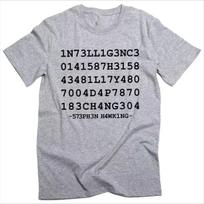 Stephen Hawking TShirt Intelligence Tee Science TShirts Geek Nerd Gifts Birthday Gift Tee Shirts S