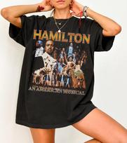 Hamilton Amerikos Paveldas Įkūrėjų Tėvas Muzikinis Marškinėlis 2026 Vasaros Unisex ir Unisex Laisvas Ir Kvėpuojantis Marškinėlis Viršus L brown