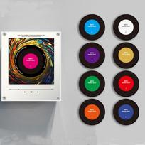 Individualus muzikinis šaldytuvo magnetukas, personalizuotas NFC patefono magnetukas, nuotraukų koliažas, muzikinė dėžutė, balso užrašas, dovana juoda