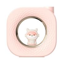 New Arrival Adorable Cartoon Ultrasonic Air Humidifier 1200mAh Rechargeable Battery Portable Cool Mist Warm Night Light Hotel USB rožinė