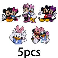 Disney 5 Creative Cartoon Brooches Cute Minnie Mouse Daisy Duck Mickey Mouse Enamel Pin Clothing Backpack Jewelry Metal Badge Accessories 5 PCs