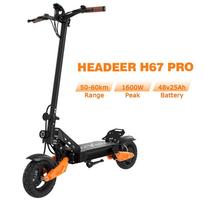 HEADEER H67 Pro Foldable All Terrain E-ScooterAdults 800W Motor 48V25AH Battery 11 Inch Tires Heavy Duty E-Scooter Off Road Daily Riding juoda