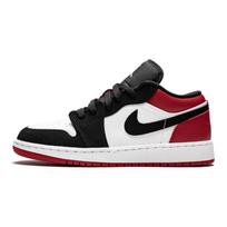 Air Jordan 1 Low Black Toe GS 553560-116 37.5 juoda/raudona
