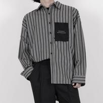 D Berg X-Type Patch Oversized Shirt (Detachable Patch) Gray Black/Free