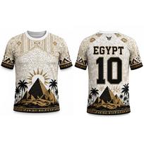 2026 Naujas Egipto piramidžių spaudinio marškinėlis Senovės hieroglifų futbolo marškinėlis Vyrams ir moterims Greitai džiūstantis kvėpuojantis kasdienis sportinis marškinėlis M