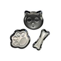 3pcs Trinket Dish Cat Paw Ring Holder Earphone Key Organizer Jewelry Storage Plate  Home Decor 3pcs Set sidabras