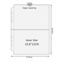 Inner Page Card Binder A5 Photocard Binder Sheets Transparent PP Acid Free Photo Album Refill Pages Photo Album Sleeves