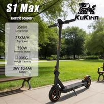 KuKirin S1 Max Suaugusiųjų Elektrinis Paspirtukas 350W Variklis Visureigis E-paspirtukas 36V10.4AH Baterija 8 Colių Padanga Sulankstomas E-paspirtukas