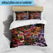 1PC Fnaf Character Collage 3pcs Bedding,Including 1pc Duvet Cover And 2pcs Pillowcases Perfect for Christmas,Ideal for Bedroom, Dormitory 135cm*200cm