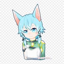 Sinon Alo Avatar Sinon Kirito Iron On Patches For Clothing Applique Stickers On Clothes Heat-Sensitive Custom Patch white