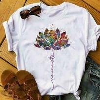 Lotoso Namaste moteriški unisex marškinėliai balti S gray