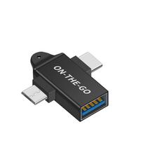 Dvigubas USB-C OTG adapteris: Palaiko USB3.0 išplėtimą ir PD100W įkrovimą