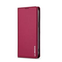 Magnetic Wallet Flip Case for iPhone 16 Pro Max 15 Plus 14 13 12 11 8 7 SE4 Leather Card Holder Mobile Phone Protective Case iPhone SE 4 raudona