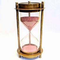 Nautical Brass Sand Timer Hourglass with Maritime Brass Compass Table Decorative