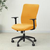 Sidabro lapės aksomo biuro kėdės užvalkalas – be porankių, pilnai apgaubiantis, sustiprintas ir atsparus nešvarumams. Silver Fox Velvet Office Chair Cover auksas