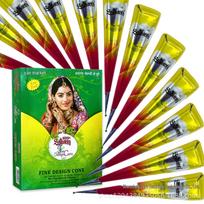 India Henna Paste: Waterproof, Long-Lasting, Color-Changing Temporary Brown Tattoo for Body Art