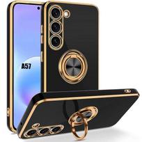 Case for Samsung Galaxy A57 5G, Shockproof Scratch-Resistant Silicone Protection with Ring - Black juoda