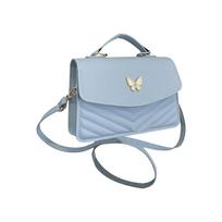 Women's Small Crossbody Bag Butterfly Leather Cute Clutch Purse Shoulder Bag blue