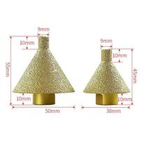 Diamond-Beveling Chamfer Bit For Angle Grinder Multifunctional Tile Marble Milling Tools Tile Ceramic Beveling Holes Trimming 38MM auksas