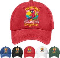 PubyfunGlosrityImwing Happyhour Cap Retired  Hat Adjustable Cotton Breathable Baseball Cap Retirement Gifts One Size