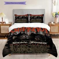 Slipknot European Tour Three-piece set (1 * duvet cover + 2 * pillowcase, without core) 2D Flat Christmas birthday gift Soft and comfortable 135x200cm