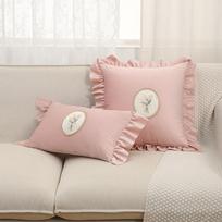 Vintage Tulip Pillow Covers Floral Ruffled Cushion Cases Bohemian Throw Pillowcase Cozy Living Room Sofa Bed Cushion Covers 30x50cm
