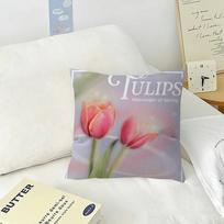 Anime tulip beauty  Cushion Cover Inches Farmhouse Decor Home Throw Pillow Covers for Couch Decorations 30x30cm