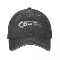 Hip Hop Denim Retro Commodore 64 Baseball Cap Homme Spring Autumn Snapback Hat C64 Amiga Computer Geek Nerd Cap Hats Adjustable