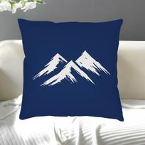 Minimalist Mountain Graphic Pillowcase Dark Blue Navy Throw Cushion Cover Square Bed Decor 40x40cm Outdoor Nature Theme Bedroom 35x35cm