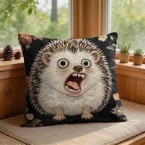 2D Scream Animals Retro Cushion Cover Silky Short Plush Invisible Zipper Dustproof Sofa Pillow Case For Home Decor 30x30cm