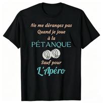 Funny PTanque Bowler Boules Petanque Sport T Shirts Cotton Birthday Gifts Unisexs Clothing Fashion Casual Loose Oversized T Shirt S