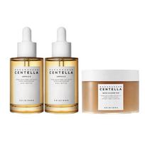 SKIN1004 Centella 3Pcs Skincare Set,2Pcs 55ml Centella Ampoule+70Pcs Calming Cotton Pads,Soothing Repair Facial Kit ruda