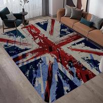 Retro britiškos vėliavos rašto kilimas svetainei, didelio ploto kilimai, miegamojo kilimai, modernūs namų svetainės dekoras, grindų kilimėlis 40x60CM